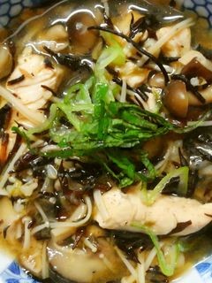 ランチ♪鶏ささみ ひじき玄米の和風スープ-レシピのメイン写真