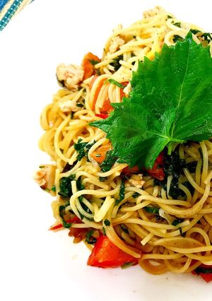 大葉トマトの和風あごだしパスタ-レシピのメイン写真