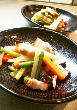 青パパイヤとベーコンの炒め物-レシピのメイン写真