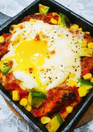 卵がとろーん！相性抜群ポテトミート焼き-レシピのメイン写真