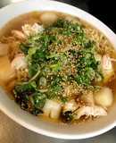 ねぎ焼きたっぷりのインスタントラーメン♪