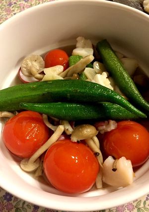 超簡単☆ 水ダコと夏野菜のアヒージョ-レシピのメイン写真