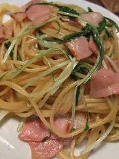 水菜とベーコンの柚子胡椒パスタ-レシピのメイン写真