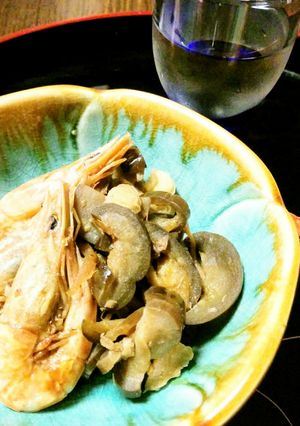 海老じゃこと茄子古漬けの煮物♪　-レシピのメイン写真
