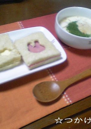 サンドイッチ＆生クリコンソメスープ-レシピのメイン写真