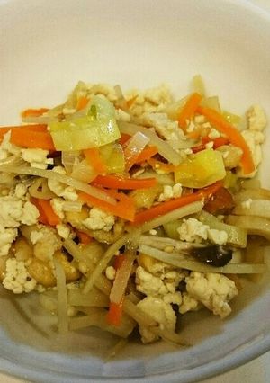 素朴なおかず。炒り豆腐-レシピのメイン写真