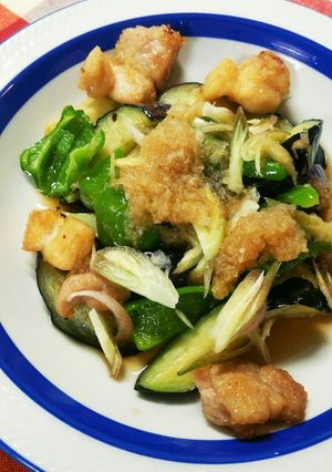 鶏肉となすの揚げびたしおろしソース-レシピのメイン写真