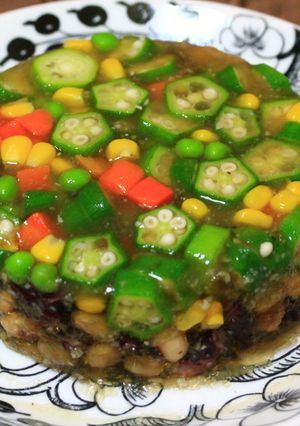 野菜のゼリー寄せケーキ(おかず)-レシピのメイン写真