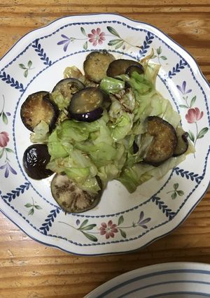 茄子とキャベツのバター醤油炒め-レシピのメイン写真
