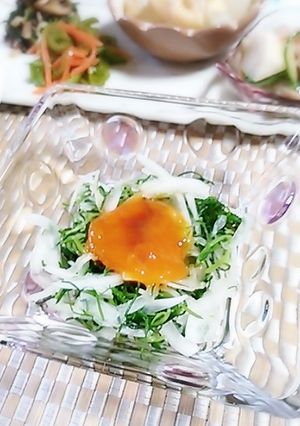 おかひじき　～卵醤油漬けのせ-レシピのメイン写真