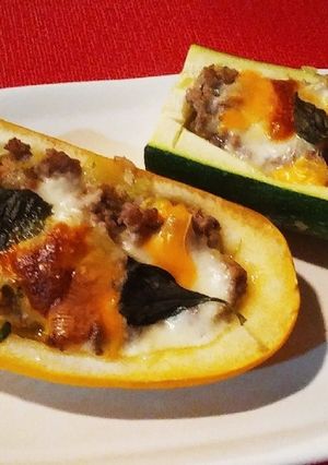 ズッキーニのチーズボート焼き-レシピのメイン写真