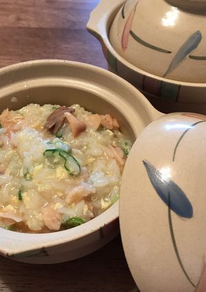 簡単！焼鮭と卵の雑炊-レシピのメイン写真