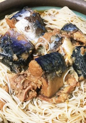 鯖味噌缶で鯖そうめん-レシピのメイン写真