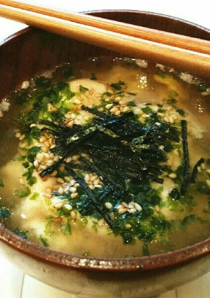 簡単♡海苔と卵でのりたま味噌汁♡-レシピのメイン写真