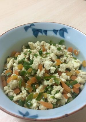 簡単おかず：洋風炒り豆腐-レシピのメイン写真