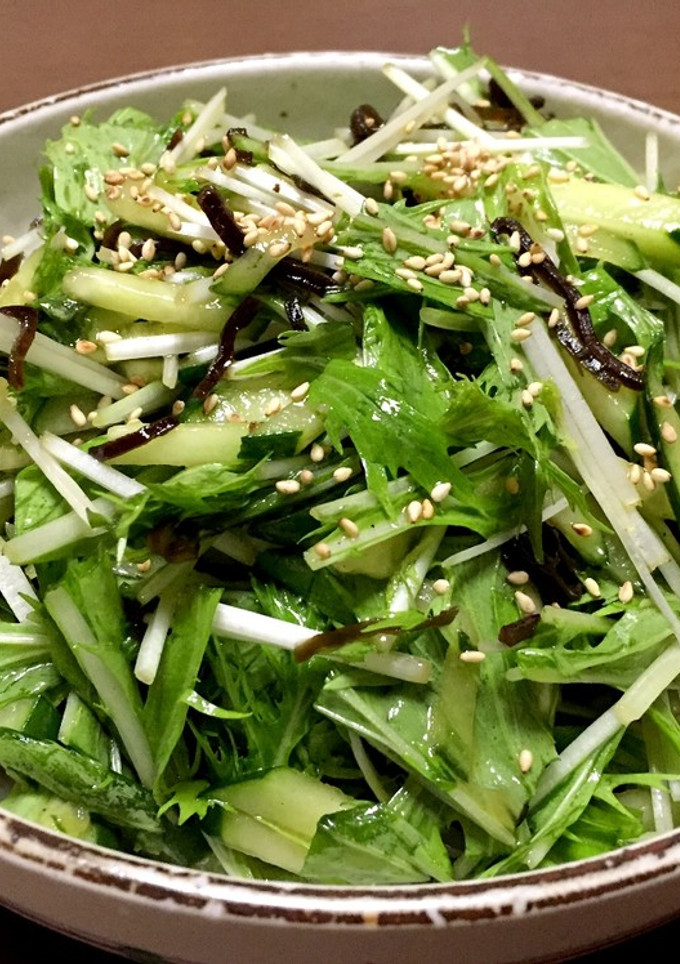 あっさり、簡単 ♪ 水菜のサラダ-レシピのメイン写真