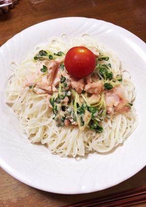 明太マヨそうめん-レシピのメイン写真