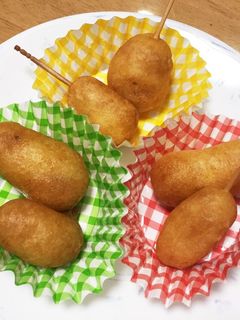 マスゲン　アメリカンドッグ The corn dog lure is complete! - YouTube