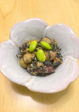 ひじきとミックスビーンズの味噌煮缶あえ-レシピのメイン写真