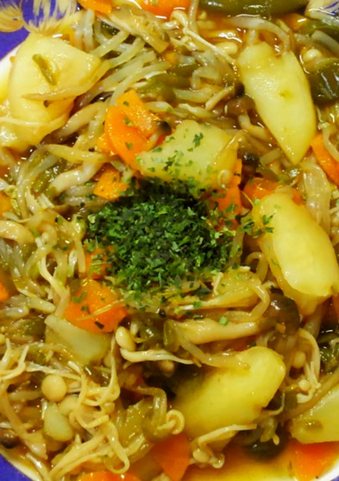 モヤシじゃがいもの野菜炒め！焼きそば風♪-レシピのメイン写真