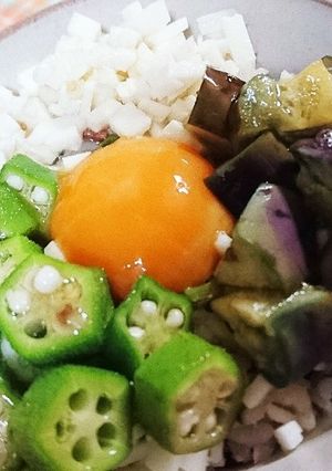 作り置きで簡単❢オクラと長芋のネバネバ丼-レシピのメイン写真