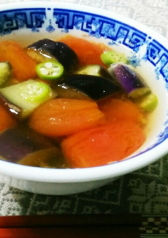 ナスとトマトの和スープ-レシピのメイン写真