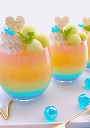 簡単激安のグラデーションゼリー-レシピのメイン写真