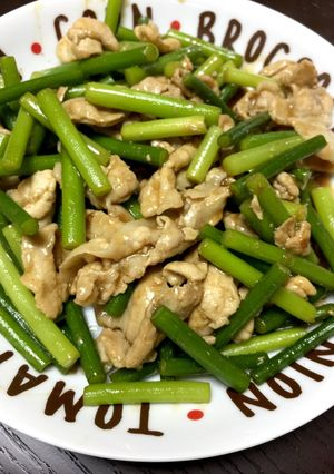簡単!早い!ニンニクの芽と豚肉の炒め物☆-レシピのメイン写真