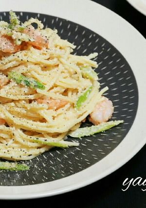 エビとアスパラの和風たらこパスタ-レシピのメイン写真