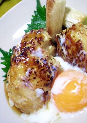 コリコリ鶏つくね☆温たまのっけ ゆず風味-レシピのメイン写真
