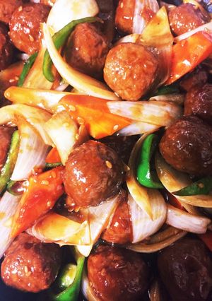 冷凍団子で 子供の大好き ケチャップ味-レシピのメイン写真