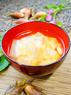 夏を感じる【冬瓜と茗荷のお味噌汁】-レシピのメイン写真