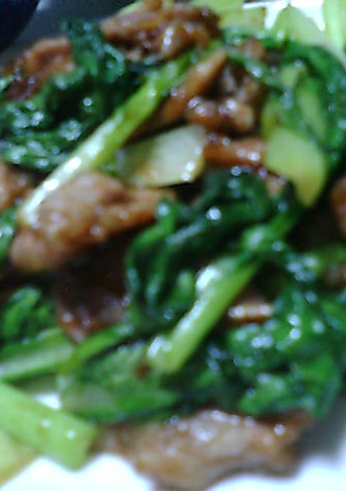 小松菜と豚肉の炒め物♪-レシピのメイン写真