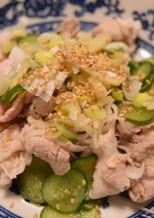 豚と胡瓜の冷しゃぶ　たっぷり薬味添え-レシピのメイン写真