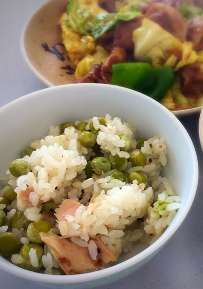 青豆とツナの炊き込みご飯-レシピのメイン写真