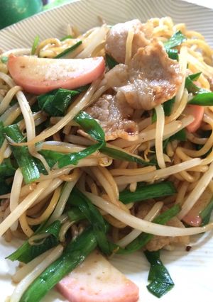 時短♢簡単にニラもやし焼きそば-レシピのメイン写真