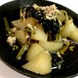 小松菜と大根のそぼろ煮