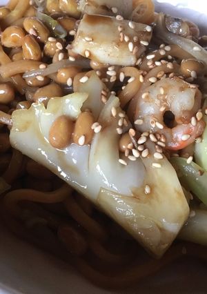 納豆海鮮焼きそば-レシピのメイン写真