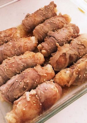 フライパンいらず♫肉巻きおにぎり-レシピのメイン写真