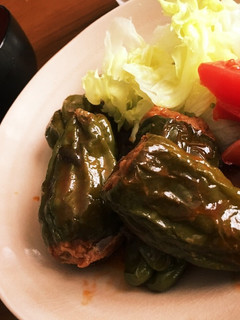 丸ごとピーマンの肉詰め-レシピのメイン写真