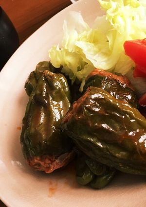 丸ごとピーマンの肉詰め-レシピのメイン写真