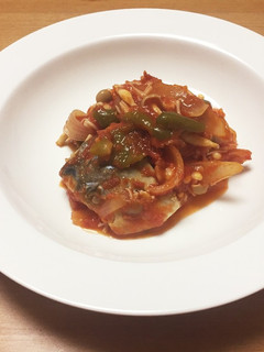 幼児食にも!鯖と野菜とキノコのトマト煮-レシピのメイン写真
