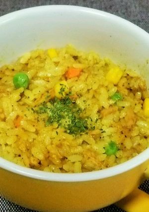 【簡単】マグカップでツナドライカレー-レシピのメイン写真