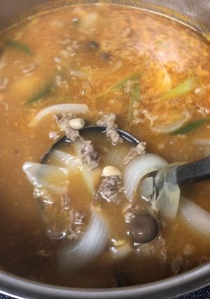 簡単 チゲ？ユッケジャン？風スープ-レシピのメイン写真