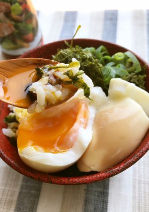 絶品オイスー♬半熟とろとろ煮卵のっけご飯-レシピのメイン写真