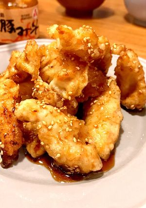 鶏むね肉でパサつかないカリカリ甘辛唐揚げ-レシピのメイン写真