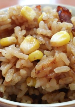 焼豚入り☆赤味噌＆ガーリックのコーンご飯-レシピのメイン写真