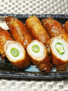 オクラ・いんげんちくわの豚肉巻き-レシピのメイン写真