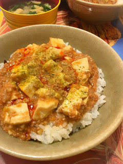 レンジで簡単!まぜまぜ麻婆豆腐丼-レシピのメイン写真