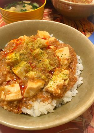 レンジで簡単！まぜまぜ麻婆豆腐丼-レシピのメイン写真